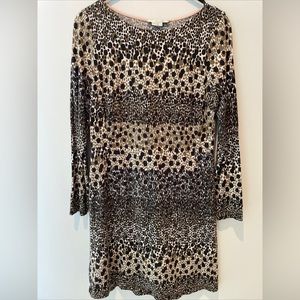 Boden Women’s Cheetah Leopard print Long Sleeve Dress Size 8L